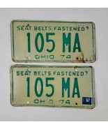 1974 Ohio License Plates Matching Set 105 MA - $29.70