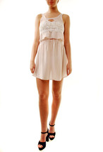For Love &amp; Lemons Womens Dress Sienna Mini Sleeveless Cream - £125.39 GBP