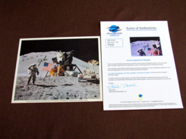 James Jim Irwin Apollo 15 Astronaut Signed Auto Flag Salute Nasa Litho Zarelli - £238.13 GBP
