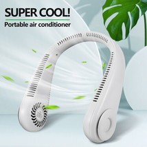USB Portable Hanging Neck Fan Cooling Air Cooler Little Electric Air Conditioner - £14.90 GBP