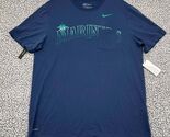 Seattle Mariners Shirt Men Large Blue Nike Dri-Fit Short Sleeve Crew Nec... - $21.74