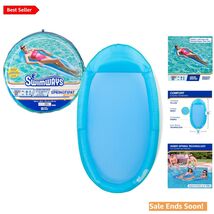 Inflatable Hammock Pool Lounger - Soft Mesh and Fast Inflation, Sky Blue - $33.61