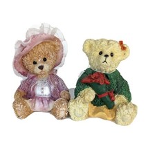 Bear Figurines Teddy Figures Boy and Girl Farmhouse Decor - £20.12 GBP