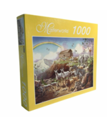 Masterworks Jigsaw Puzzle Noahs Ark 1000 Piece By RoseArt Two By Two Bra... - $17.49