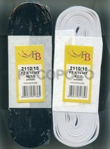 Chevron Elastic Ribbon Height 10 MM 2110/10 Stretch White or Black - $1.85+