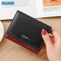 VICKAWEB Women Small  Wallet Ladies Mini Leather Purses Female Fashion Short Wal - £21.95 GBP