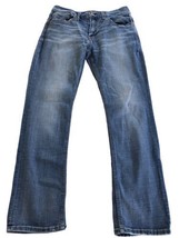 BKE Buckle Jeans Mens Size 34Rx30 Jake Straight Denim Faded Blue Stretch - £20.72 GBP