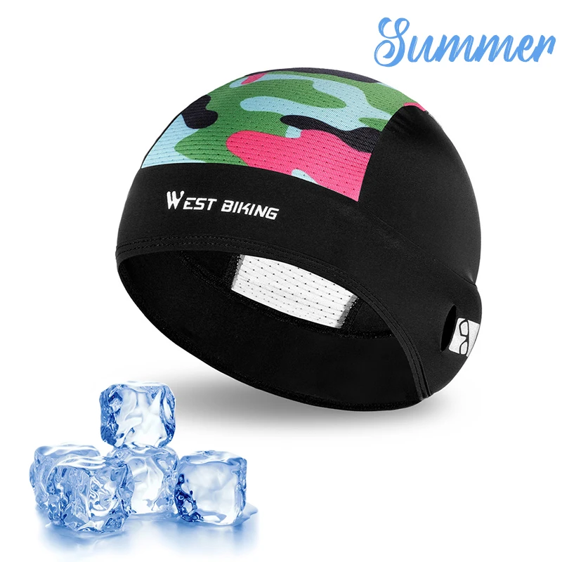 WEST BI Bicycle Caps Women Men Summer Ice Silk Helmet Liner MTB Bike Hats Outdoo - £24.82 GBP