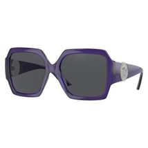 VERSACE VE4453 541987 Transparent Purple/Dark Gray 56-17-135 Sunglasses ... - $166.06