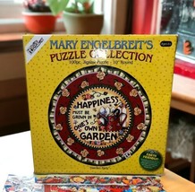 Mary Engelbreit Puzzle Collection 100 Piece 10&quot; Round New Sealed &quot;Garden Party&quot; - £19.77 GBP
