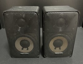 Realistic Minimus-7 40W Metal Black Speakers #40-2030C Tested Working Japan - $93.49