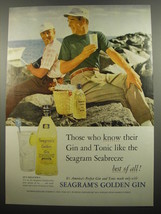 1955 Seagram&#39;s Golden Gin Ad - Those who know their gin and tonic - £14.49 GBP