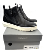 Vionic Shoes Womens Size 7.5 Brinkley Black Slip on Side Zip Boot Leathe... - $100.85 CAD