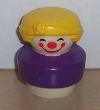 Vintage 90's Fisher Price Chunky Little People Clown figure #2373 FPLP - $9.55