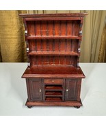 Vintage Dollhouse Welsh Kitchen Cabinet Cupboard Walnut Finish 1:12 Mini... - $15.42 CAD