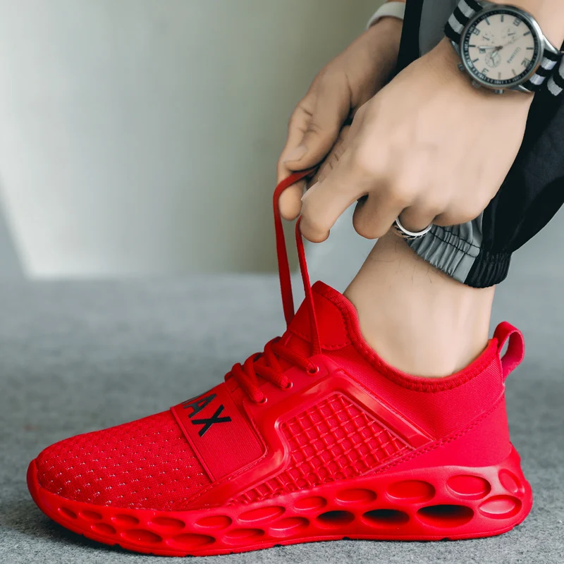 Sporting Men Fashion Sneakers Breathable Mesh Running Shoes Man Light Sportings  - £47.96 GBP