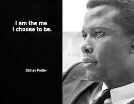 SIDNEY POITIER INSPIRATIONAL MOTIVATION TRIBUTE QUOTE PHOTO I AM THE ME ... - $6.42+