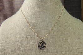 Plunder Necklace (New) Keely - Leopard Print Acrylic 17.75&quot;-22.5&quot;ADJ (PN1780) - £14.43 GBP