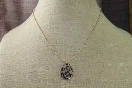 Plunder Necklace (New) Keely - Leopard Print Acrylic 17.75&quot;-22.5&quot;ADJ (PN1780) - £14.47 GBP