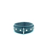 BDSM Gray Leather Candice Collar with Silver Hardware, Sub Choker Bondag... - £23.59 GBP