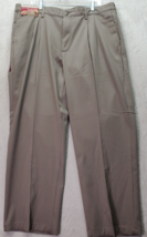 Lee Dress Pants Mens Size 40 Brown Pleated Stain &amp; Wrinkle Resistant Relaxed Fit - £15.82 GBP