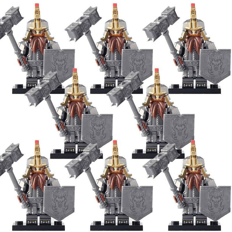 8Pcs/Set Collection Dwarf Army Military The Lord Of The Rings Minifigures Toys