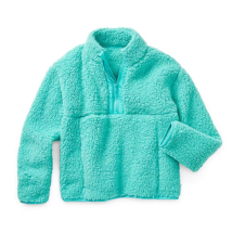 NWT $40 little girls plus  quarter zip sherpa pullover top plus 20.5    2x large - £19.87 GBP