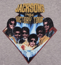 Womens Size Large Jacksons 1984 Victory tour T-Shirt Gray V5 Collection ... - £23.69 GBP