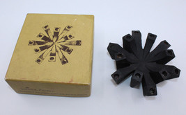 Hallmark Mid Century Modern 12 Danish Taper Cast Iron Candle Holder Blac... - $28.94