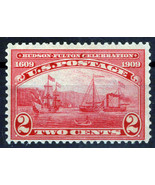 US 372 MLH F 2c Hudson-Fulton Celebration Issue stamp perf. 12 ZAYIX 042... - £5.89 GBP