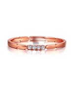 Solid 14K Rose Gold Fashion Ring / Diamond Ring / Wedding Band - $309.00