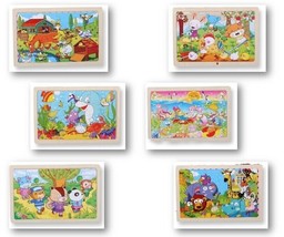 Puzzle Jigsaw Toddler Wooden 24 Piece Kids Choice 6 Themes Learning Toy Age 2-5 - £9.58 GBP