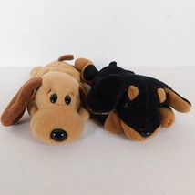 Lot 2 Ty Beanie Babies Collection Bones 1993 Doby 1996 No Ear Tags PVC Pellets - £6.30 GBP