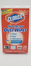 Clorox Triple Action Dust Wipes 20 Wipes Discontinued Open Box - $15.39