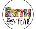 30 FAITH OVER FEAR ENVELOPE SEALS STICKERS LABELS TAGS 1.5&quot; ROUND RELIGIOUS - £6.33 GBP