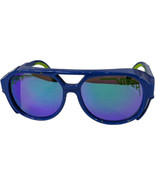 Pit Viper Blue Green Lens Sunglasses Speckled Frame Goth Steam Punk - $54.45