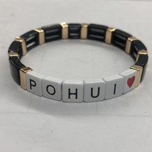 RU Enamel Stretch Tile Bracelets For Women Letter POHUI Beads Bohemian Stackable - £14.22 GBP