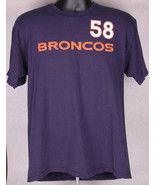 Von Miller 58 Denver Broncos Shirt-Blue-L-NFL Football-Reebok-Tee-Super ... - £14.69 GBP