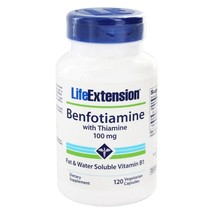 Life Extension Benfotiamine with Thiamine 100 mg., 120 Vegetarian Capsules - $16.05