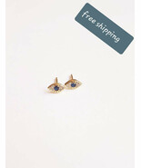 Dainty Evil eye studs minimalist earrings Teeny Tiny Turkish eye silver ... - $32.91 CAD