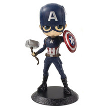 Captain America Q Posket Action Figure Avengers End Game Toy 1:12 Scale Big Eyes - £11.81 GBP