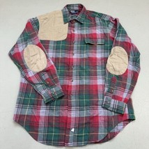 VTG Polo Ralph Lauren Shirt Mens Large Red Plaid Flannel Button Up Hunting 25x32 - £47.87 GBP