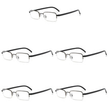 5 PK Mens Half Frame Reading Glasses Black Readers 1.00 1.50 2.00 2.50 3.00 4.00 - £10.80 GBP