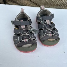 Keen Little Girls Sandals Shoe Waterproof Sport  Hiking Gray/Pink Size 8 - £17.36 GBP