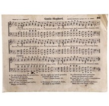 1865 Gentle Shepherd Victorian Sheet Music Small Page Rare Happy Voices PCBG15C - £20.13 GBP