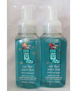 Bath &amp; Body Works Foaming Hand Soap Lot of 2 ON THE NICE LIST FRESH MINT... - £19.60 GBP