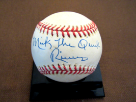 MICKEY RIVERS MICK THE QUICK WSC NEW YORK YANKEES SIGNED AUTO OAL BASEBA... - £93.08 GBP