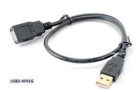 1Ft Usb 2.0 A Male/Female Gold Plated Extension Cable - £12.01 GBP