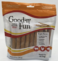 Good ’N’ Fun Triple Flavor Ribs, Rawhide Snack for All Dogs-NEW-SHIPS N 24 HOURS - £9.37 GBP