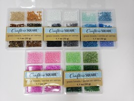 Crafter&#39;s Square Glass Beads 1.1 oz. - £4.83 GBP